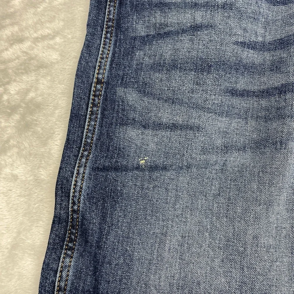Wrangler Jeans Mens 36x30 Blue Denim Dark Wash Faded Retro Slim Straight Leg